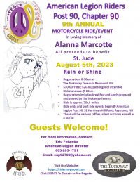 9th Annual In Loving Memory of Alanna Marcotte Ride/Event!