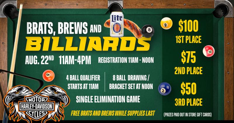 Brats, Brews & Billiards