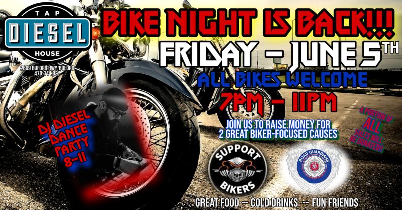 June Monthly Bike Night @ Diesel Tap House