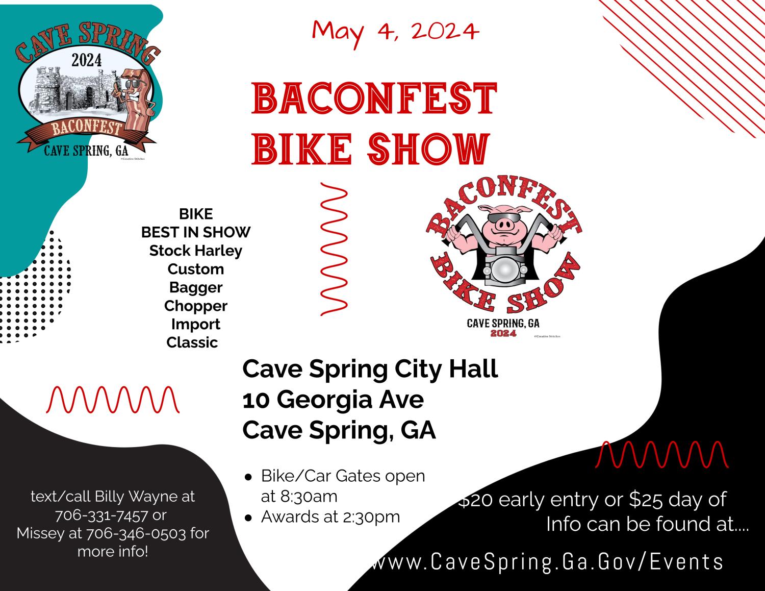 Cave Spring Baconfest Bike/Car Show 