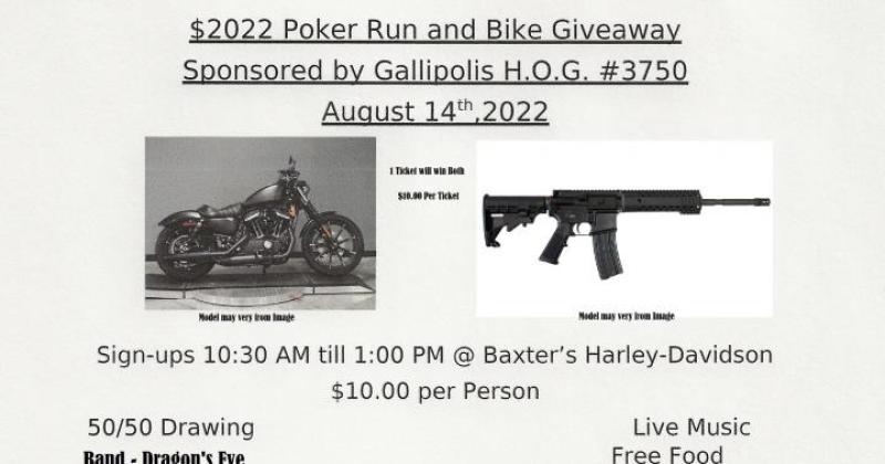 Gallipolis, Ohio H.O.G. #3750 2022 Poker Run