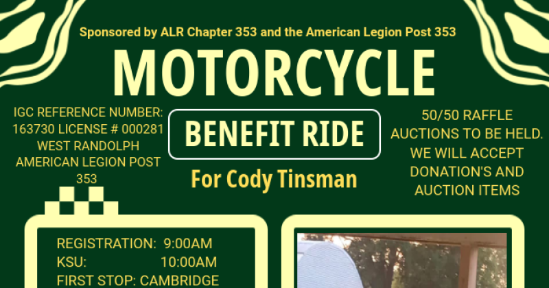 Cody Tinsman Benefit Ride 