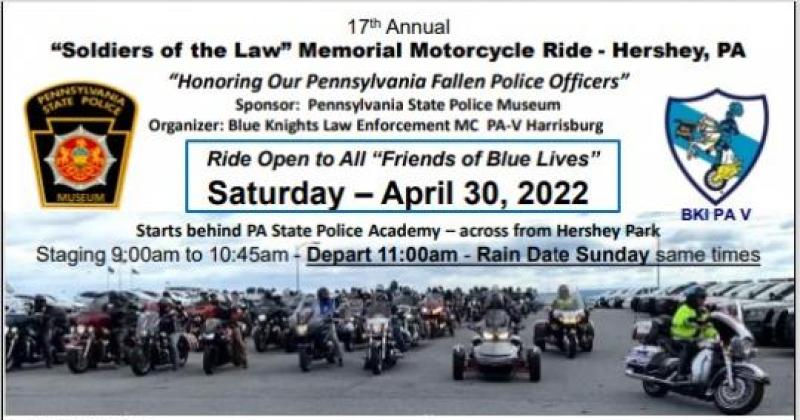 17th “Soldiers of the Law” Memorial Motorcycle Ride