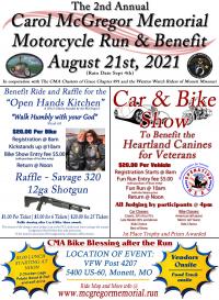 Carol McGregor Memorial Motorcycle Run & Benefit