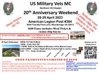 U.S. Military Vets MC Northern VA Chapter 20th Anniversary Weekend