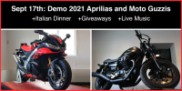 Aprilia and Moto Guzzi Launch Event: Demos and Dinner