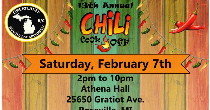 GreatLakes Southeast Michigan R/C 13th Annual Chili Cook-off