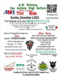 NW Houston San Jacinto High Rollers 44th Toy Run