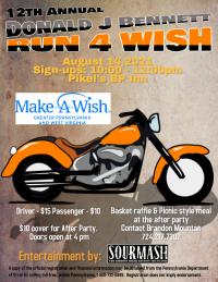 12th Annual Donald J Bennett Run 4 Wish