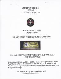 Chambersburg ALR Annual Benefit Ride