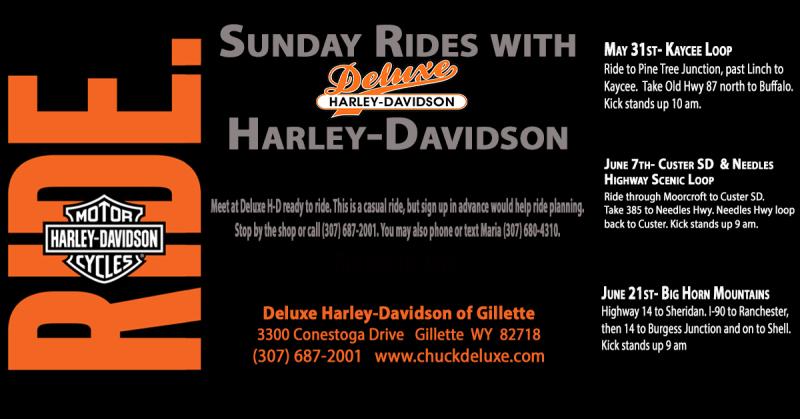 Sunday Ride with Deluxe Harley to Kaycee Loop
