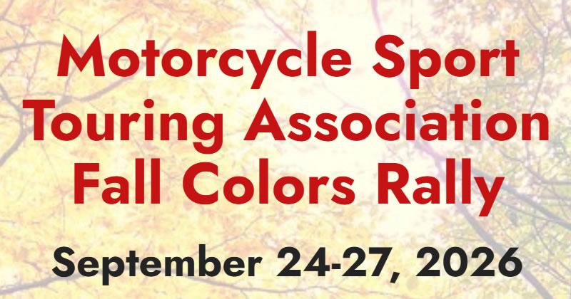 Motorcycle Sport Touring Association Fall Colors Rally