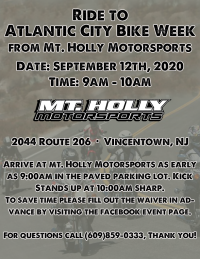 Ride to Atlantic City Bike Week from Mt. Holly Motorsports