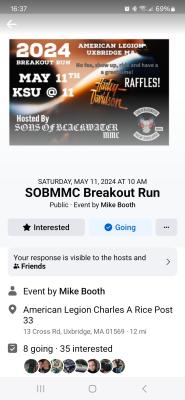 Sons of Blackwater Military Motorcycle Club Breakout Run
