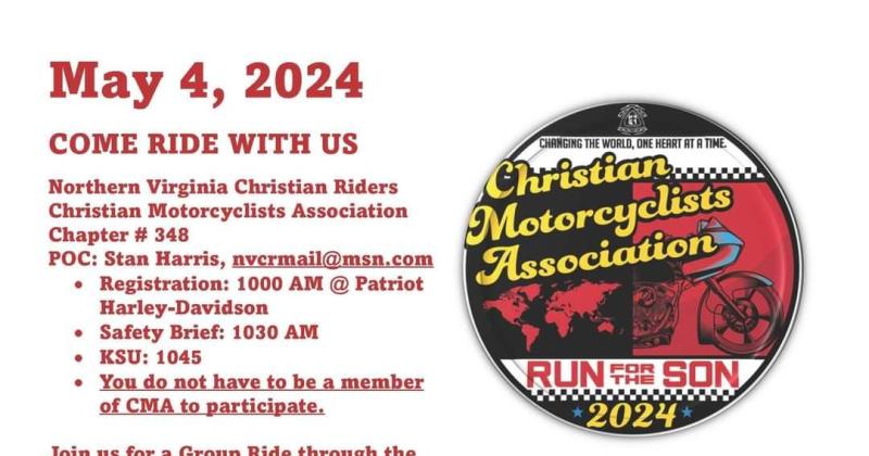 CMA's 2024 Run for the Son w/ Northern Virginia Christian Riders