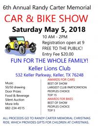 6th Annual Randy Carter Memorial Car and Bike Show