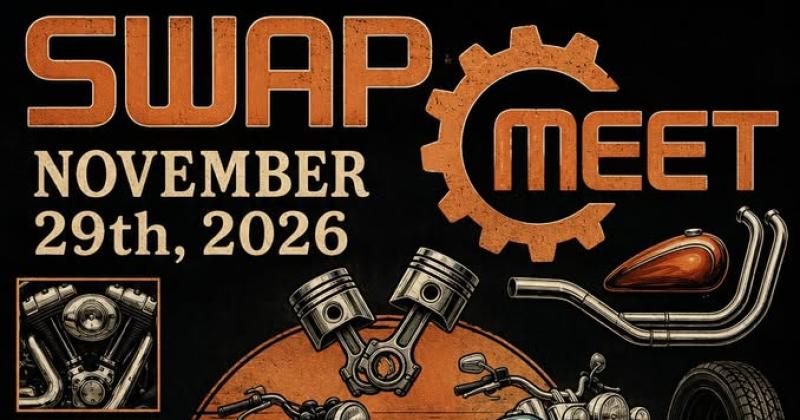 Motorcycle Swap Meet with Music from  Bottoms Up Live