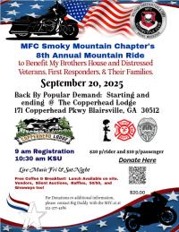 MFC Smoky Mountain Chapter's 8th Annual Mountain Ride
