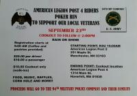 AL Post 4 Riders Poker Run for Veterans