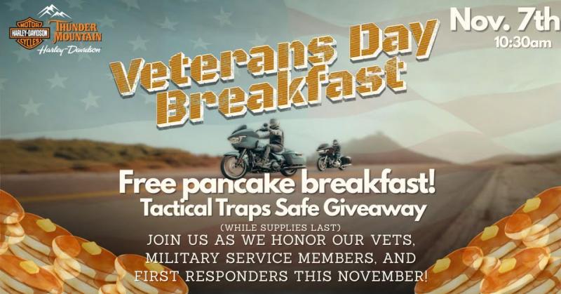 Veterans Day Breakfast at Thunder Mountain Harley-Davidson