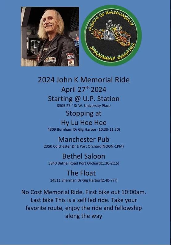 2024 John K Memorial Ride