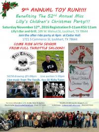 9th Annual Miss Lilly's Toy Run