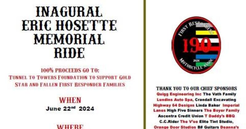 Inaugural Eric Hosette Memorial Ride