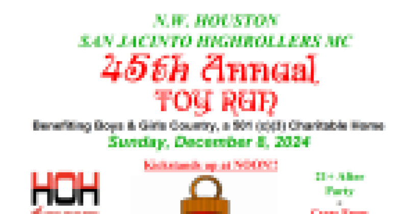 45TH Annual NW Houston San Jacinto HighRollers Toy Run