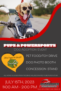 Pups and Powersports - Dog Adoption Event with JR's Pups-N-Stuff