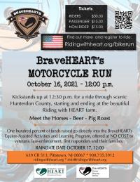 BraveHEARTs FALL Motorcycle Run 2021