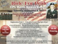 9th Annual Ride 4 Pride CPL Keith Nepsa Memorial Poker Run