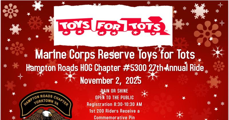 27th Annual USMCR-HRHOG Toys for Tots Motorcycle and Trike Ride