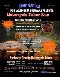 Poe Volunteer Fireman's Festival 15th Annual Poker Run