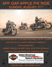 Green Mountain Harley-Davidson's App Gap Apple Pie Ride