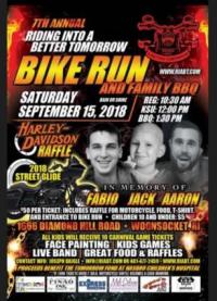 7th Annual Riding Into A Better Tomorrow Bike Run & Family BBQ