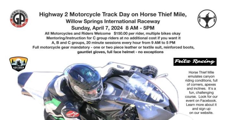 Highway 2 Motorcycle Track Day on Horse Thief MIle