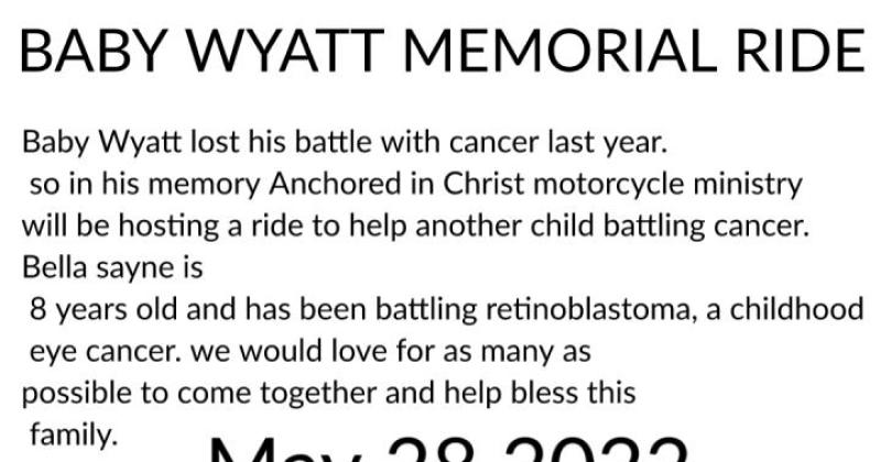 Baby Wyatt memorial ride 