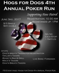 Hogs for Dogs 4th Annual Poker Run