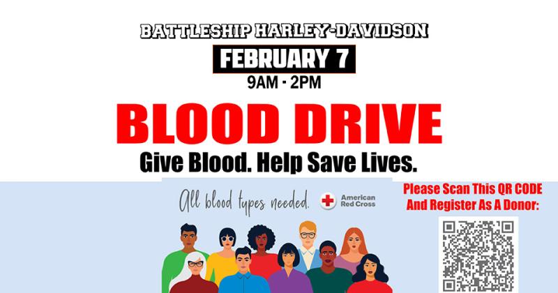 Blood Drive at Battleship Harley-Davidson