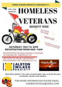 2nd Annual Homeless Veterans Benefit Ride