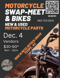 Motorcycle Parts Swap Meet, Bike Auction and DYNO Testing