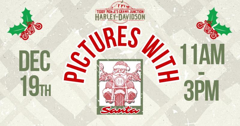 Pictures with Santa at Teddy Morse’s Grand Junction Harley