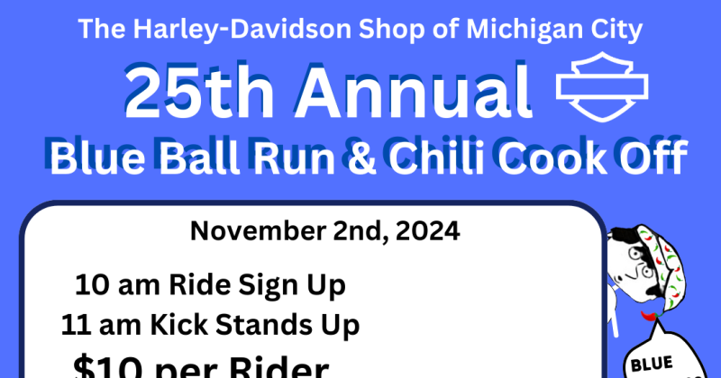 HD of Michigan City 25th Annual Blue Ball Run & Chili Cookoff