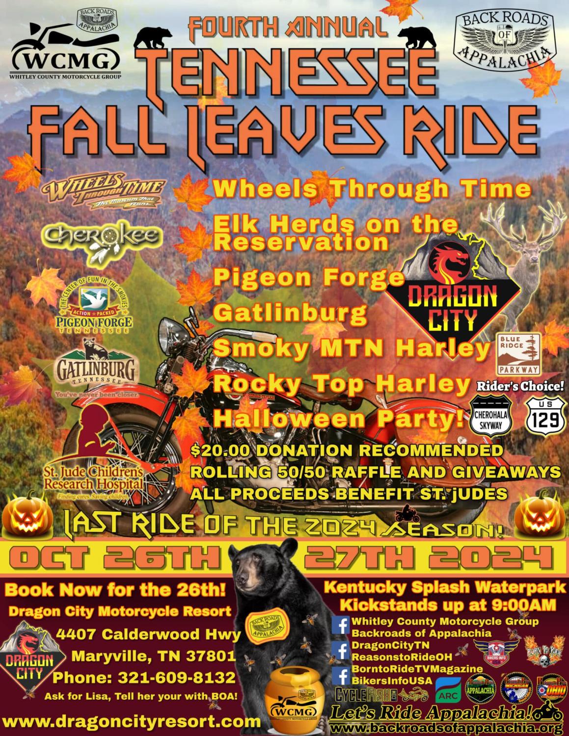 WCMG/BOA Annual Fall Leaves Ride for St. Jude