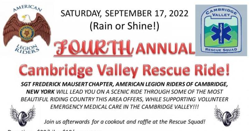 4th Annual Cambridge Valley Rescue Ride