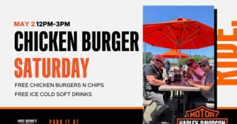 Chicken Burger Saturday at Mike Bruno's Harley