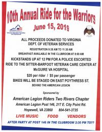 Ride for the warriors 