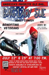 Biker Comic Bag Lady Sue 4 Homeless Veterans
