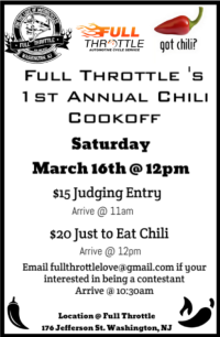 Full Throttle 1st Annual Chili Cookoff