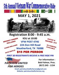 5th Annual Vietnam War Commemorative Ride